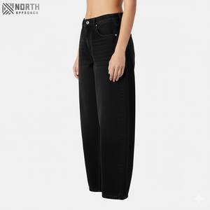 Jeans Rectos de Mezclilla para Mujer, Estilo Hip Hop, Tinte Liso, Personalizados, Alta Calidad, Novedad 2025 - Product Image 5