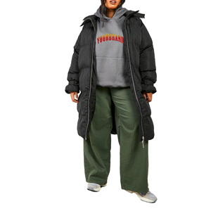 Usine en gros à manches longues femmes coupe-vent mode bulle manteau d'hiver chaud court doudoune - Product Image 1