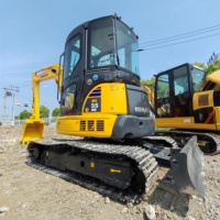 Excavatrice d'occasion Komatsu PC55MR d'origine japonaise, 5 tonnes, pour travaux de construction