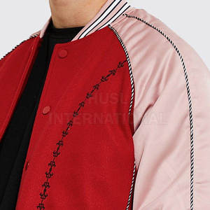 Chaquetas personalizadas para hombre, abrigo de diseño de béisbol suelto de talla grande con letras bordadas, sudaderas con capucha para hombre, chándales universitarios, chaqueta de primavera para hombre - Product Image 4
