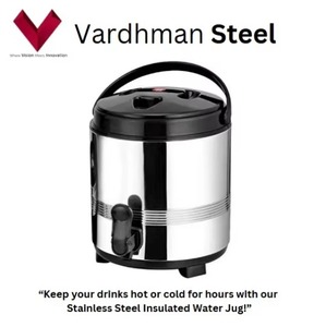 Customized Logo 3 LTR Unbreakable Double Wall Thermos <b>Press</b> <b>Button</b> Camping Hot/Cold/Ice Bucket for Coffee & Milk - Product Image 2