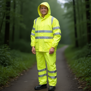 Chaqueta Impermeable Amarilla de Alta Visibilidad para Mayor Seguridad - Product Image 3