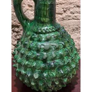 Tazón de Cerámica Artesanal Marroquí Tamegroute con Esmalte Verde, Artesanía Bereber Vintage, Decoración para el Hogar, Regalo - Product Image 1