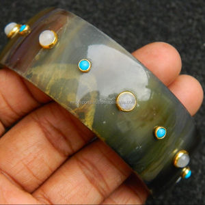 Bracelets en corne de buffle naturels indiens finis Bracelets Bijoux à des prix abordables, Bracelet jonc artisanal en vrac - Product Image 1