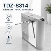 Pembaca Kartu RFID, Barcode, dan Tiket untuk Gerbang Putar Tripod dengan Tiga Lengan SUS304, Sistem Swing & Flap, Bersertifikasi CE ISO, Garansi OEM 1 Tahun