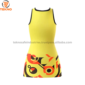 Dernier modèle de robe de netball respirante et réversible Vêtements de tennis légers Uniforme pour femmes, jeunes, Netball imprimé facile à porter - Product Image 4