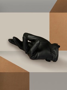 Gant en cuir véritable pour femmes, nouveau Design de mode, hiver chaud, noir - Product Image 3