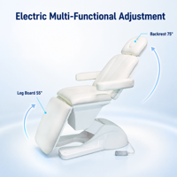 Table de massage électrique multifonctionnelle pour soins esthétiques, table de soin du visage, chaise de spa avec 3 moteurs pour clinique et salon