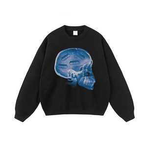 Sudadera con capucha de algodón puro pesado lavado y envejecido de marca, Sudadera con capucha vintage informal versátil para hombres y parejas - Product Image 4