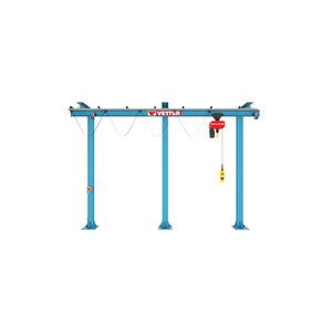 Grúa de pórtico estacionaria en soportes voladizos P200 Con motor-hasta 2000 kg Capacidad de carga hasta 10 m Ancho libre - Product Image 2