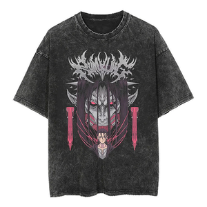 T-shirt d'anime de haute qualité 100% coton respirant à manches courtes unisexe T-shirt en gros d'usine Impression de logo personnalisée - Product Image 4
