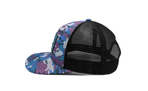 Mode sportive et de haute qualité pour vêtements de plein air, fabriqué dans le fabricant Injae Vina, chapeau de sport en maille avec écusson en cuir de camouflage personnalisé - Product Image 2