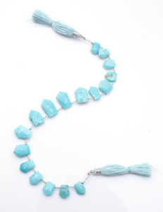 สร้อยคอโซ่ยาวอินเทรนด์พร้อมจี้อัญมณีสีฟ้าธรรมชาติสำหรับเครื่องประดับแฟชั่นของผู้หญิง - Product Image 3