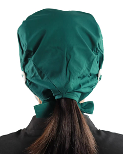 Gran oferta, sombrero bordado de satén de Color sólido para veterinarios de pelo largo y corto, gorros quirúrgicos de enfermera y médico con pajarita - Product Image 3