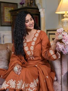 Pantalon Kurti en coton fleuri grande taille pour femme dupatta salwar Kameez costume anarkali ethnique indien broderie crochet dentelle shalwar - Product Image 5