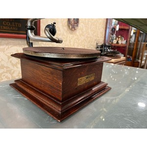 Ultra Rare His Masters Voice Full Original Horn Gramophone Turntable-Multifunctional Retro Design High Quality Wood Metal - Product Image 3