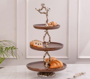 Tea Time Cake Stand Vintage Multi-Tier <b>Dessert</b> Holder for Afternoon Tea Elegant Pastry & Cake Display Tray for Parties & Events - Product Image 1