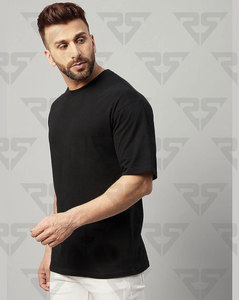 Men Oversized Solid Cotton T-Shirt <b>Pack</b> of 2 With Multi Colors OEM Customized Logo <b>Tshirts</b> For Men's - Product Image 3