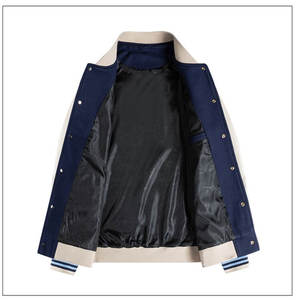Chaqueta Bomber de estilo universitario para hombre, chaqueta de béisbol con bordado de letras de retales, ropa de calle, pareja - Product Image 5