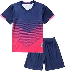 Uniforme de Fútbol 100% Poliéster, Antibacterial, de Secado Rápido, Corto, Verano, Moda, Fabricante Líder, Servicio OEM Personalizado - Product Image 3