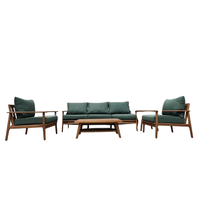 Ensemble de canapé en forme de L minimaliste de luxe Pieds en bois, coussins en mousse, ODM OEM Vietnam pour salon moderne
