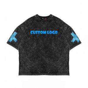 Alta calidad 100% algodón personalizado Vintage ácido lavado gráfico camisetas recortadas Boxy Fit antiarrugas secado rápido transpirable - Product Image 5