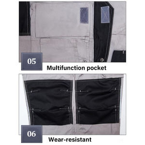 Nouvelle conception d'usine de vêtements de travail de sécurité industrielle pantalon à bretelles salopette de travail uniforme pantalon cargo pour hommes costume kaki unisexe - Product Image 6