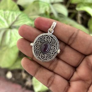 Dijes de Amatista Clásicos Plateados a la Moda al por Mayor, Joyería de Amatista Púrpura Confiable con Engaste de Latón - Product Image 3