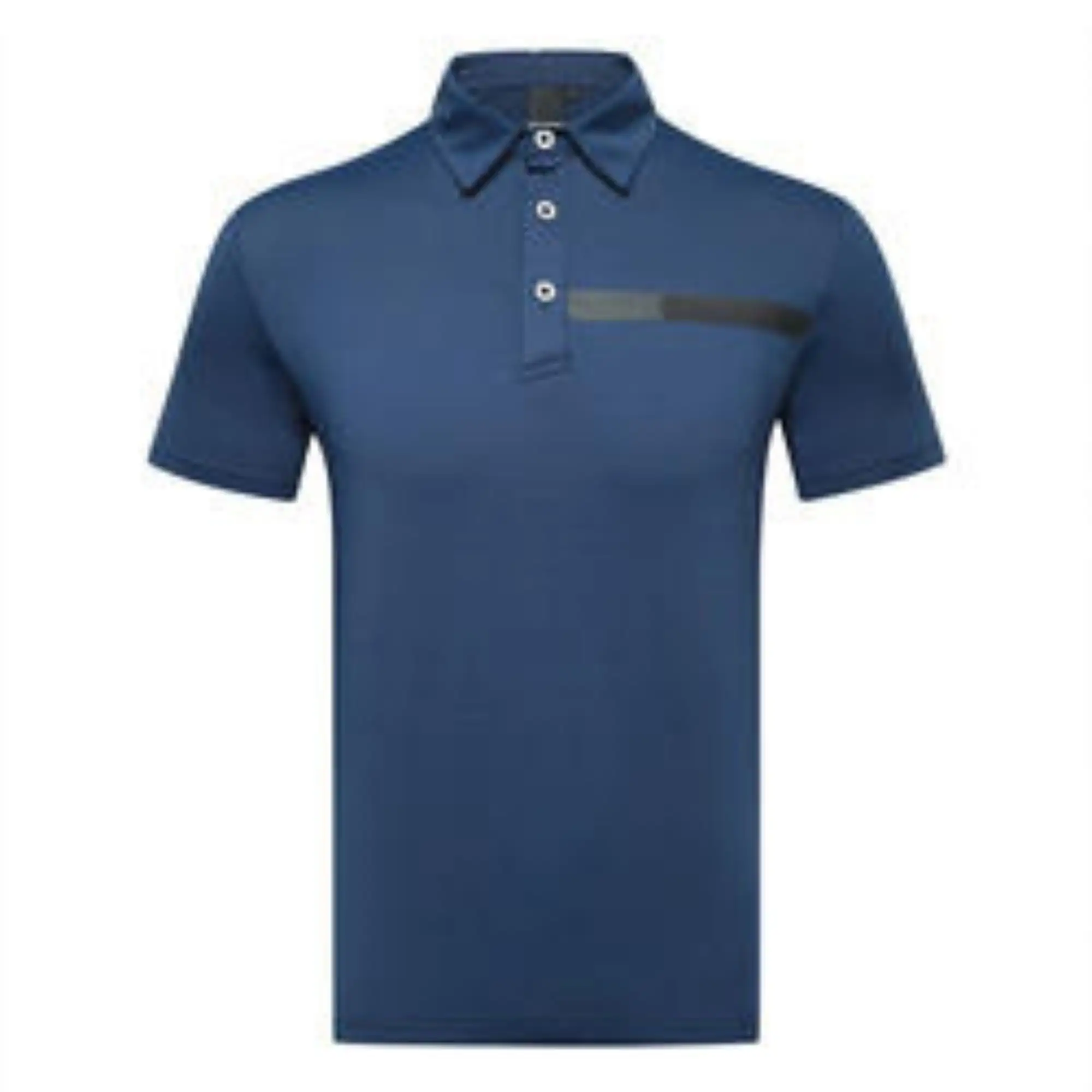 Kualitas Terbaik kasual Polo pria pakaian Spandex poliester bordir menyesuaikan pakaian Fit Dry Golf Polo Shirt