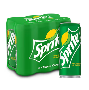 Vente en gros de 330ml X6 Sprites Soda aromatisé aux fruits Boissons gazeuses minces régulières en bouteilles et boîtes Carbonate d'ingrédient principal - Product Image 3