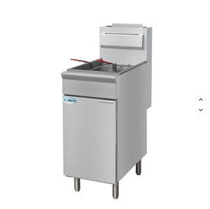 Machine Sewing 40 Lb. Electric Manual 3-Tube 1 Temp <b>Control</b> Floor <b>Standing</b> Commercial Fryer Natural Gas 90,000 BTU - Product Image 2