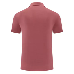 T-shirt en jersey 100 % coton pour homme, grande taille, col uni, anti-plis, respirant, décontracté, manches courtes, mode estivale - Product Image 6