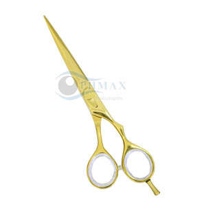 Tijeras de corte de pelo recubiertas de oro de lujo Tijeras de peluquero con mango ergonómico Tijeras de corte de pelo de peluquero recubiertas de oro - Product Image 1