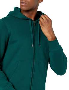 Sweat à capuche élégant en coton mélangé pour hommes Sweat-shirt thermique zippé de haute qualité pour une tenue décontractée confortable en hiver en plein air - Product Image 6