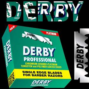 Lames de rasoir à lame simple Derby Professional, lot de 100, en acier inoxydable, recharges pour rasoir droit, vente en gros pour barbiers - Product Image 4