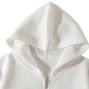 Sudadera con capucha de algodón corta de corte holgado, personalizada, superventas 2026, fabricada por empresa de confección de sudaderas con capucha. - Product Image 2