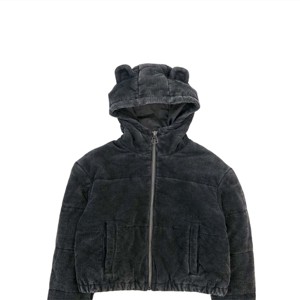 <b>Women</b> Bear Ear Cropped Puffer <b>Jacket</b> - Trendy and Warm <b>Short</b> <b>Jacket</b> with Fun Bear Ear Design, Ideal for Winter Fashion - Product Image 5