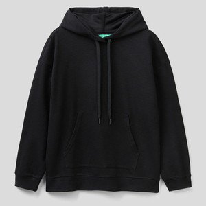 Sweats à capuche en coton uni de haute qualité pour femmes, vêtements de rue personnalisés avec capuche unisexe - Product Image 4
