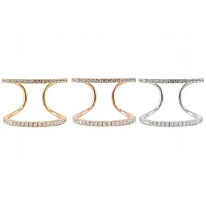 Bijoux d'usine chinoise : Meilleures ventes, qualité supérieure, or blanc massif 18 carats, diamant naturel taille brillant, classique pour fiançailles, fêtes et mariages - Product Image 1