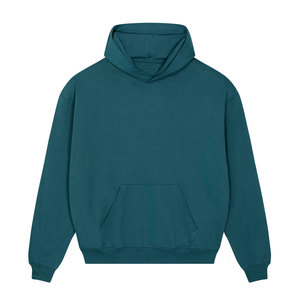 Sweat à capuche ample pour homme, en molleton premium 100 % coton, coupe lourde, écologique et coupe-vent - Product Image 1