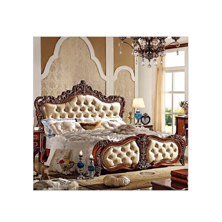 El oyma tik katı ahşap kral kraliçe yatak deco boya ile özelleştirilmiş boyutu renk ve şekil hint ihracatçısı tarafından satılık