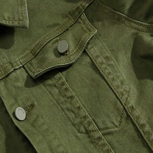 Chaqueta Vaquera de Invierno para Hombre Sin Capucha con Diseño de Letras Impresas Personalizadas, Logotipo Frontal, Cierre de Cremallera Impermeable - Product Image 2