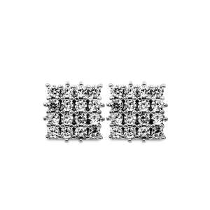 NOVAMART Fine Geometric Trendy Zircon <b>Stud</b> <b>Earrings</b> for Party | Brass & Pearl Hoop Religious Style Wholesale Export - Product Image 4