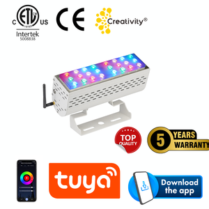 Ngoài trời ip65rate ETL chứng nhận <span class=keywords><strong>RGB</strong></span> RGBW nhẹ Lũ lụt ánh sáng giá tốt nhất 50W 100W dẫn nhẹ Lũ lụt DMX không dây wifi ngoài trời dẫn đèn pha - Product Image 2