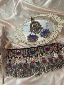 Derniers modèles personnalisés en acier inoxydable Ensembles afghans vintage pour femmes pour la fête de mariage Ensembles de colliers et boucles d'oreilles en vrac - Product Image 2