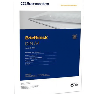 สมุดจดบันทึก Soennecken DIN A4 แบบมีเส้นตาราง 70 กรัม/ตร.ม. สีขาว 50 แผ่น - Product Image 2