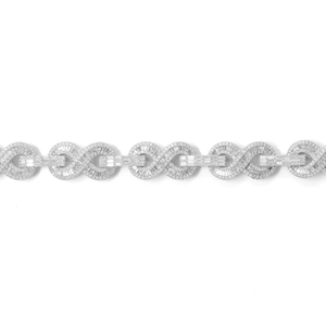High on Demand <b>Infinity</b> Link Shape Moissanite VVS Diamond Hip Hop <b>Bracelet</b> for Party Wear and Gift 14K Gold - Product Image 4