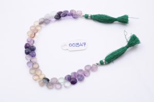 ลูกปัดพลอยฟลูออไรต์แท้สำหรับทำเครื่องประดับ รูปทรงสามเหลี่ยมเรียบ คริสตัลทรงรอนเดลล์ ลูกปัดหลวมแบบร้อยเป็นสาย GRG - Product Image 6