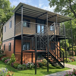 Maison préfabriquée multifonctionnelle résistante aux ouragans, maisons conteneurs à deux étages pliables, maisons à deux étages et maisons préfabriquées - Product Image 1