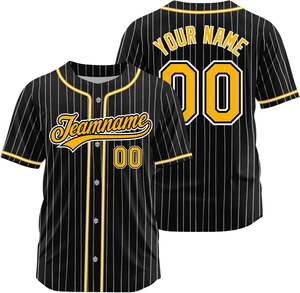 Camiseta de béisbol personalizada OEM, uniformes de equipo completo hechos con material duradero, ideales para eventos deportivos y partidos de liga - Product Image 1